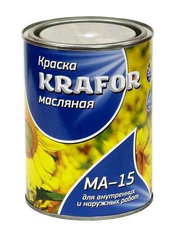 Краска Krafor МА-15 сурик железный 1кг  