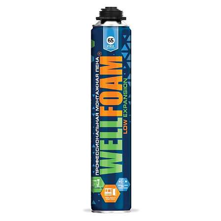 Пена монтажная WELLFOAM PRO 65 premium всесезонная профи 1000мл 