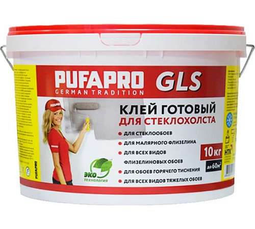 Клей для стеклообоев Pufas Glutolin GLS готовый 10 кг