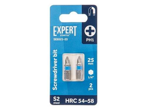Насадка крестообразная PH1 25мм 2шт EXPERT STARTUL SE8521-25