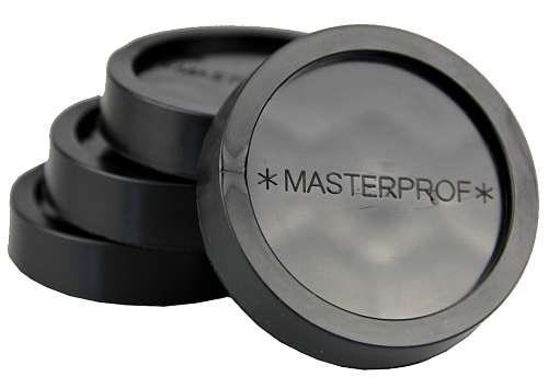 Подставки антивибрационные MasterProf, d-45мм, 4шт, чёрные ИС.131608