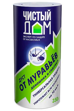 Дуст от муравьев "Чистый Дом" туба, 350г 02-523