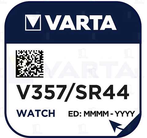 Батарейка часовая Varta 357, SR44W Silver Oxide 1.55V