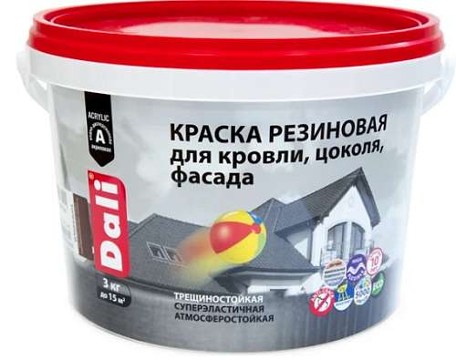 Краска Dali резиновая зелёный мох 3кг