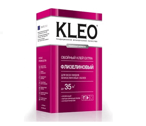 Клей обойный "KLEO" EXTRA 55 для флизелиновых обоев (55м2, 380г)