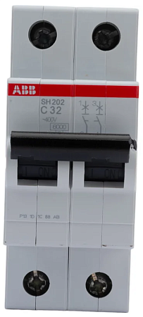  Автоматический выключатель ABB SH202 2п C 32А 6кА 2CDS212001R0324 модульный  