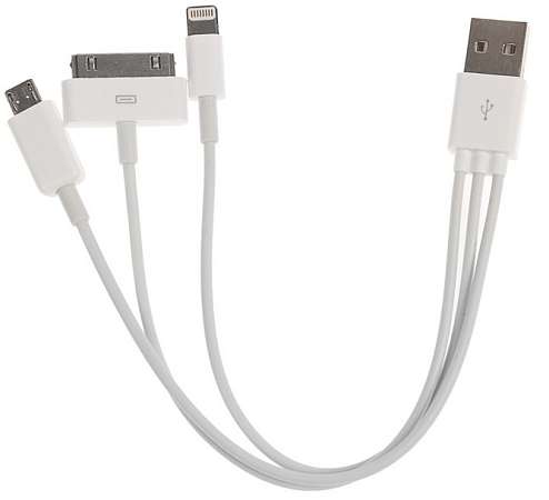  3  1 LuazON, Lightning/iPhone 30-pin/microUSB - USB, 1 , 20 ,   155883