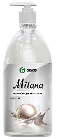 Крем-мыло жидкое увлажняющее "Grass" Milana жемчужное 1л  126201