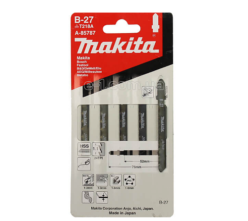 Пилка для лобзика МАКИТА А-85787 (218А) по металлу, фигурная резка