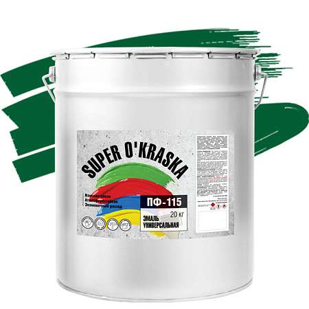 Эмаль Super Okraska ПФ-115 20кг Зелёная 0006804