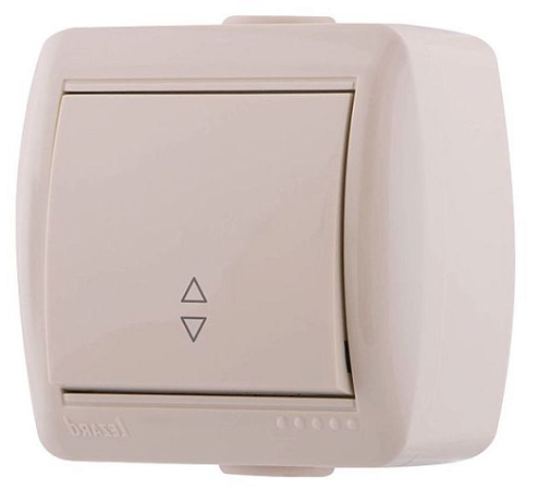  Выключатель Лезард  1кл О/У крем 710-0300-105 проходной  