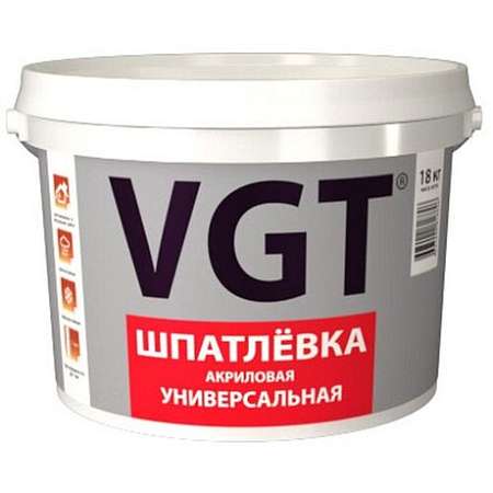 Шпатлевка "ВГТ" универсальная акриловая  18 КГ (4) 7 391
