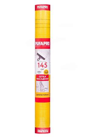 Сетка стеклотканевая Фасадная 5х5 мм PUFAPRO 1х30 м 145гр/м2