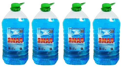 Жидкость стеклоомывателя незамерзайка -30C 5 л 4шт Ямал