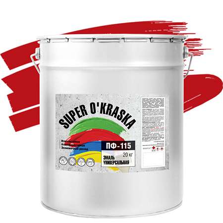 Эмаль Super Okraska ПФ-115 20кг Красная 0006808