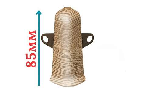 Угол  пластиковый для плинтуса 85 Идеал Деконика