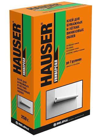Клей обойный Hauser, для бумажных обоев 250гр. 84934
