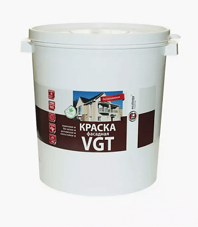 Краска фасадная VGT ВД-АК-1180 белоснежная 45 кг