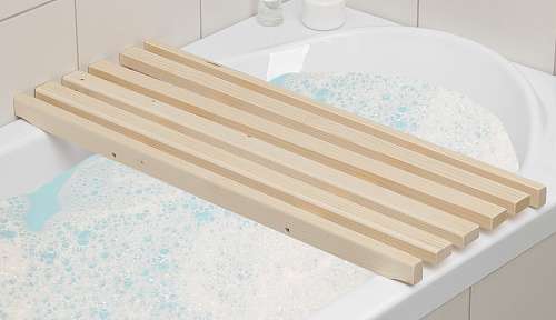 Сиденье для ванны, 695х355х40мм, 7 планок, с бортиком, сосна