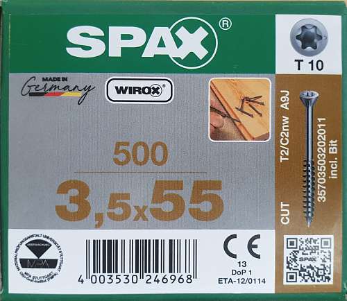  SPAX 3,5x55   ,  T10 35703503202011   1 