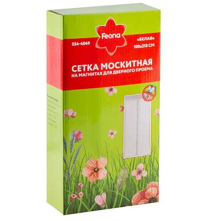 Сетка москитная "Feona" белая, на магнитах 1х2.1м 034-4049