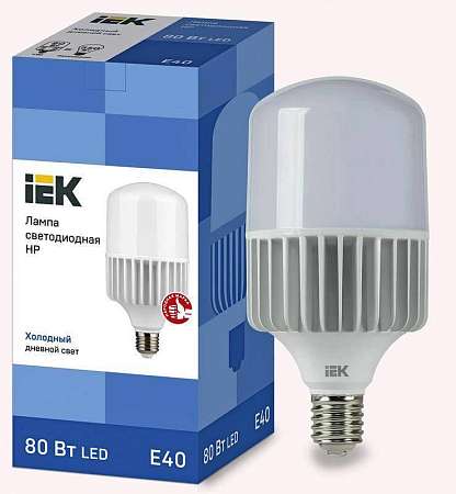 Лампа светодиодная 80W ИЭК LLE-HP-80-230-65-E40 7200Лм 6500К промышленная