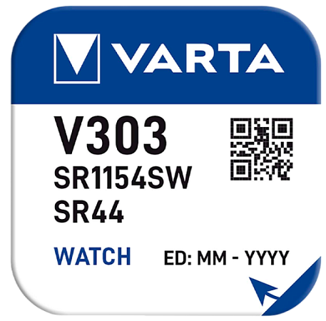 Батарейка часовая Varta 303 SR44SW Silver Oxide 1.55V
