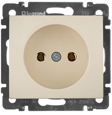  Розетка "Legrand" Valena крем 1М б/з 774316 без рамки  