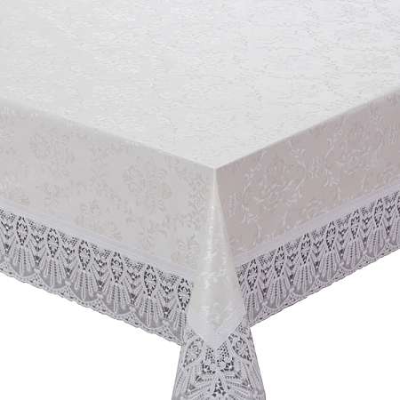 Скатерть "MEIWA" FPLUS-DAMASK AZ WH 152х320см  6656
