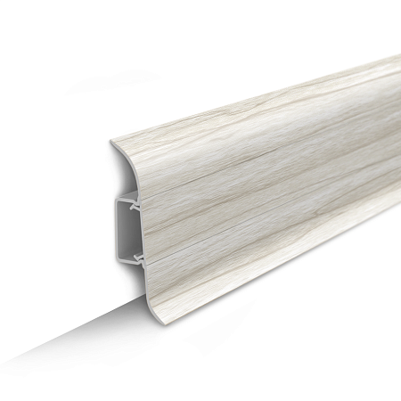 Плинтус напольный  Идеал Классик 2.2м с кабель-каналом 267 Клен белый