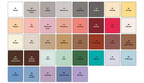 Цветовая палитра Затирка СЕ 40
