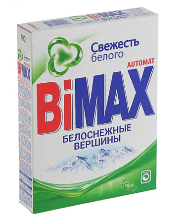 BiMax АВТОМАТ БЕЛОСНЕЖНЫЕ ВЕРШИНЫ стир. порошок, 400г.  /927-1/