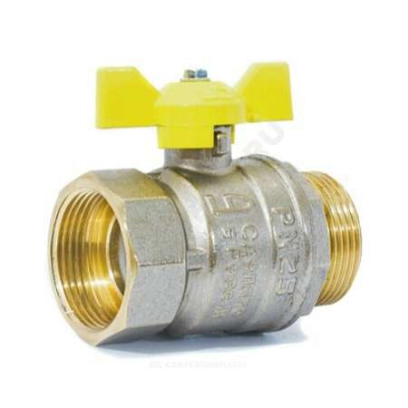 Кран шаровый LD 1/2" (Ду15) г/ш бабочка (для газа) Pride