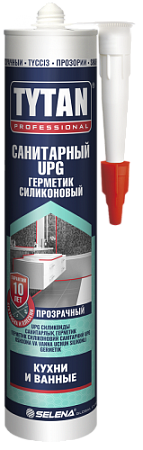 Герметик Tytan силиконовый санитарный прозрачный 280мл 17998