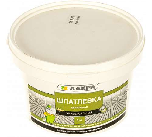 Шпатлевка Лакра Акриловая Универсальная 3 кг 0008034
