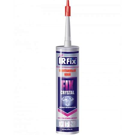 Клей монтажный IRFIX CRYSTAL FIX каучуковый бесцветный  310мл 20008