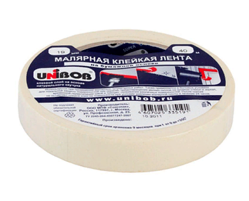 Лента малярная 19мм* 40м Unibob арт 37959