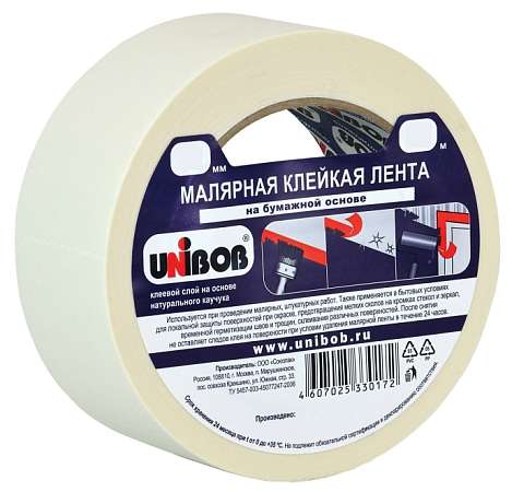 Лента малярная 72мм* 50м Unibob арт 76077
