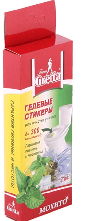 Стикеры гелевые для очистки унитаза "Frau Gretta" (Мохито) /744656/