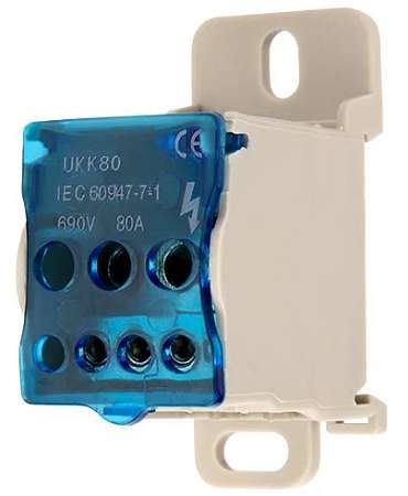  Блок распределительный РБД-80А на DIN-рейку REXANT, 11-2000  