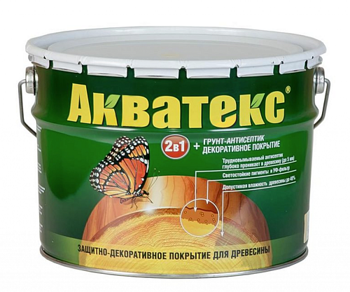 Антисептик для дерева Акватекс 9 л. Калужница  90606