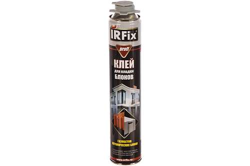 Клей пена IRFIX строительный для кладки блоков Proff 750мл 10007