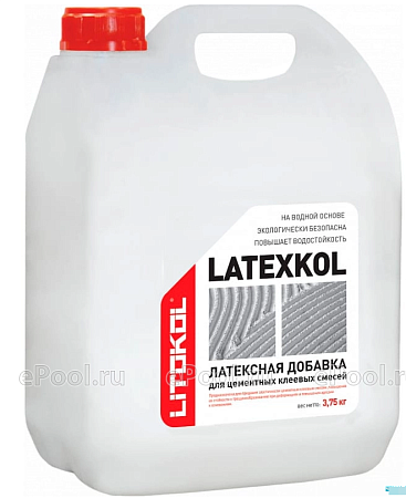 Litokol Латексная добавка LATEXKOL - м канистра 3,75 кг, цвет белый