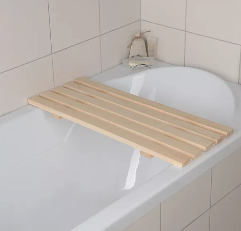 Сиденье для ванны, 695х270х40мм, 5 планок, с бортиком, сосна