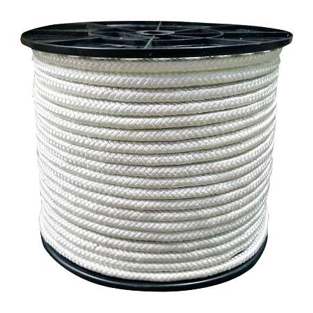 Шнур плетёный полиамидный 10.0мм (1500кг/с) 24 прядей, белый
