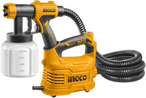 Краскопульт INGCO Industrial SPG5008 500Вт, 0.8л, 2.0мм, 850мл/мин, 50din, пластик. бач.