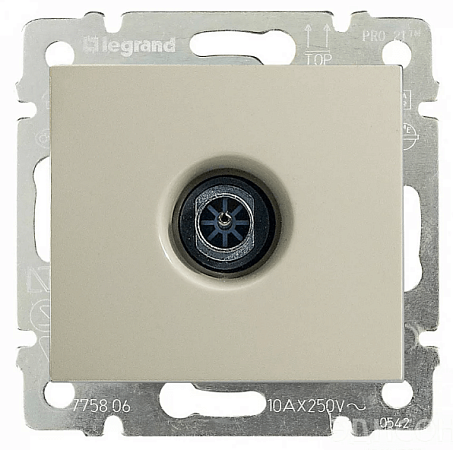  Розетка "Legrand" Valena крем ТВ 774329 простая, без рамки  