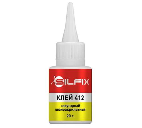 Клей цианоакрилатный SILFIX 412 флакончик 20 гр