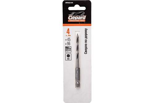 Сверло по дереву 4х45х96 шестигр. GEPARD  GP0422-04