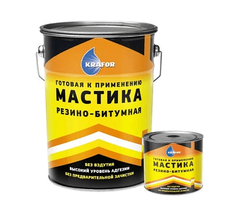 Мастика резино-битумная "КРАФОР" 16 кг  43898